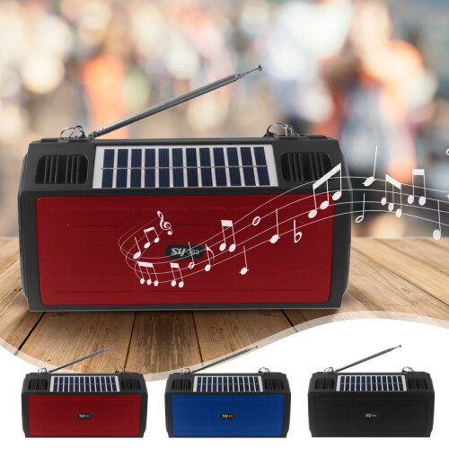 Jacenvly solar-powered sound system with FM radio and