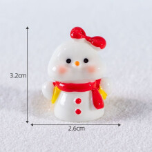 Cartoon Bonsai Snow Scene Resin Santa Figurine Set