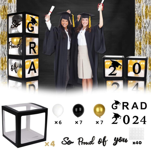 Graduation Party Decor LED 'Grad 2024' Letters with 1
