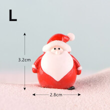 Christmas snowman and Santa fairy garden figurines