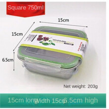 304 Stainless Steel Lunch Box with Lid 1.5L