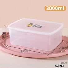 Food Storage Box Transparent Plastic Rectangular with Lid