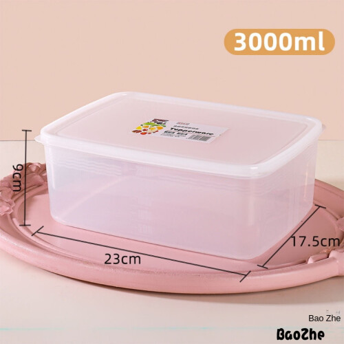 Food Storage Box Transparent Plastic Rectangular with Lid