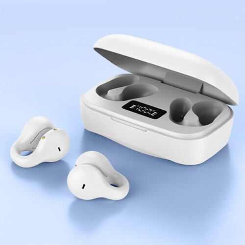 Jacenvly wired Bluetooth earbuds with LED display and mic