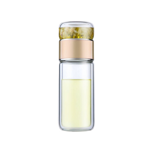 Glass Tea Infuser Bottle Double-Layer 420ml