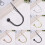 Curtain Hook Alloy U-Shaped Wall Hook 1 Piece 4