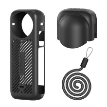 Silicone Protective Case for Insta360 X4 with Lens Cap and