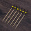Lixi cocktail picks black stick yellow bead 100 pcs 2