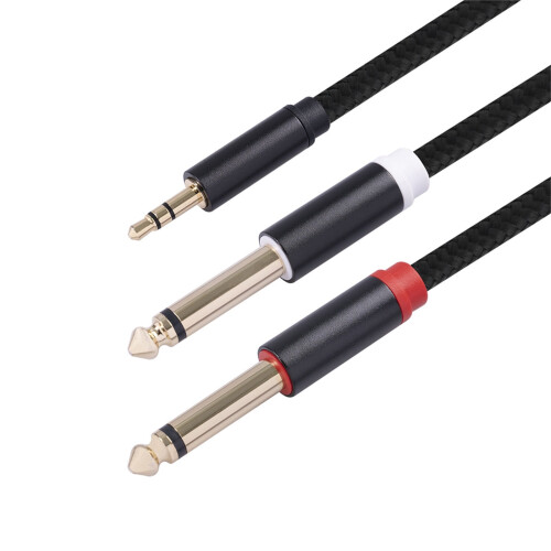 Jacenvly 3.5mm to 6.35mm mono stereo Y-cable 1 pack