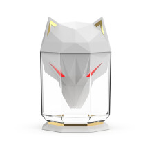 Wolf-shaped humidifier with 3D geometric design for living