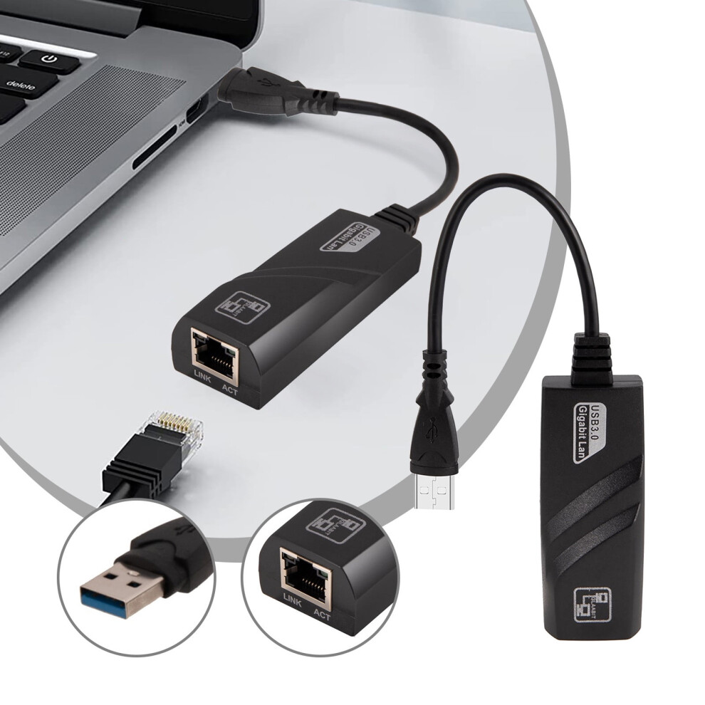 Usb 3.0 To Rj45 Gigabit Network Adapter With Cable 946140174686