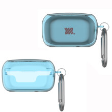 Clear TPU case for AVIOT TE-V1R-HEN earphones with carabiner