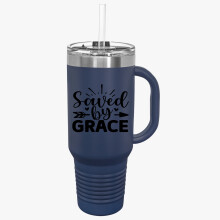Insulated Travel Mug Saved by Grace 40 oz