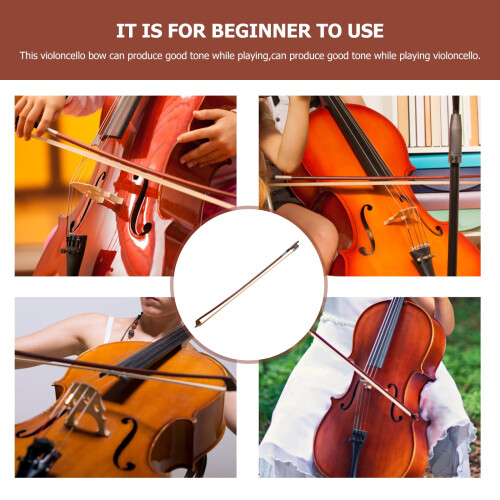 Cello Bow Horsetail Hair Balanced Beginner 4/4 2