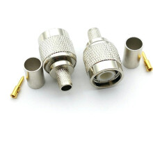 Copper TNC Male RF Connector Crimp Type for RG58 Cable 50pcs