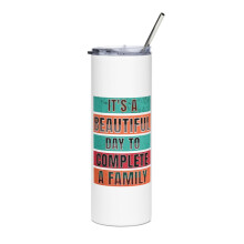 Adoption Day Skinny Slim Tumbler White
