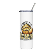 Thanksgiving tumbler white skinny slim 20 oz