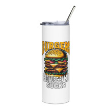 Funny Hamburger Lover Tumbler White 20 oz