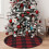Christmas Tree Skirt Plaid 48 Inch Thick Rustic Holiday 7