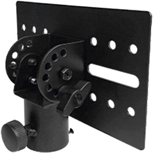 DJ Speaker Stand Adapter Top Cap Metal Rotatable 35mm Black
