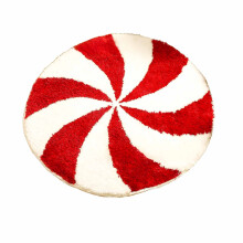 Christmas candy rug soft plush absorbent bath mat