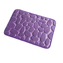 Cobblestone Embossed Bath Mat Non-slip Memory Foam 24x36