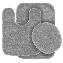 Bathroom Rug Set Solid Color 3-Piece