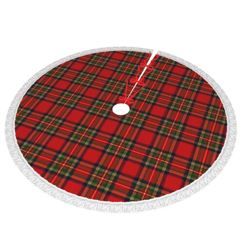 Christmas Tree Skirt Plaid 36 Inch 1