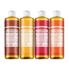 Dr. Bronner's - Pack de Savon Liquide Pure-Castile - Eucalyptus, Agrumes, Rose, & Arbre à Thé, 18-en-1