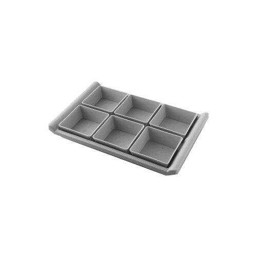 Livrdious snack and fruit tray 6-slot plastic organizer 1