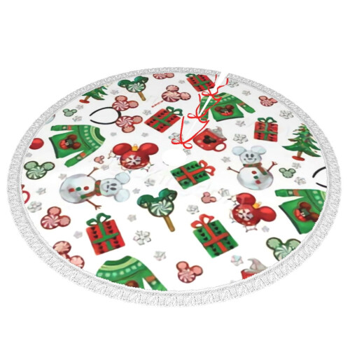 Christmas Tree Skirt 48 Inch Rustic Holiday Decor 1