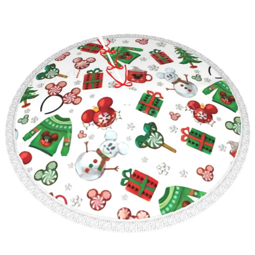 Christmas Tree Skirt 48 Inch Rustic Holiday Decor 2