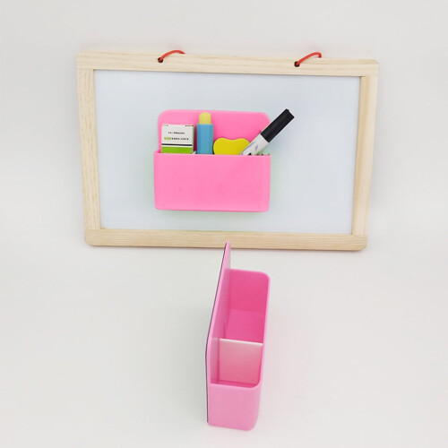 Whiteboard chalk storage box for school office
