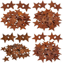 Iron Pendants Rustic Star Coconut Brown 48 pcs