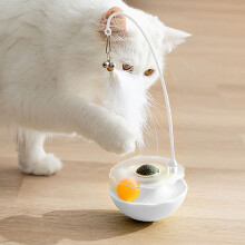 Cat tumbler toy with feather and bell 9.8 inches