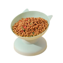 Elevated Cat Bowls Set PP Raised Food and Water Dishes 2pcs