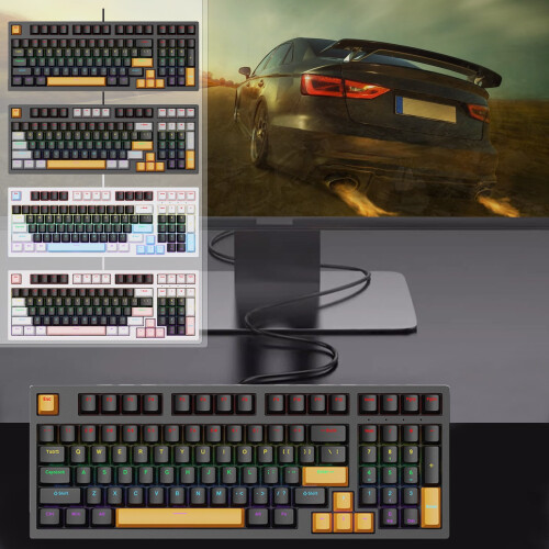 Jacenvly mechanical gaming keyboard Russian layout wired