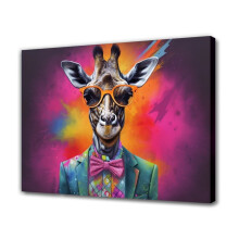 Giraffe in Suit and Sunglasses Digital Poster 8x12 inch