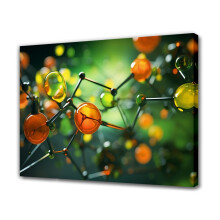 Molecular Microstructure Canvas Poster 12x18 inch
