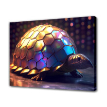 Metallic Tortoise Canvas Poster 16x24 inch