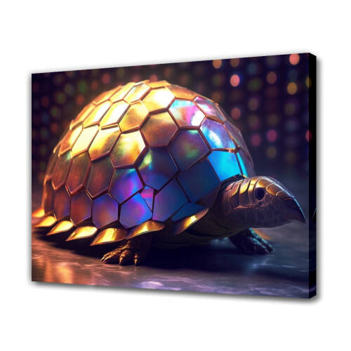 Metallic Tortoise Canvas Poster 16x24 inch