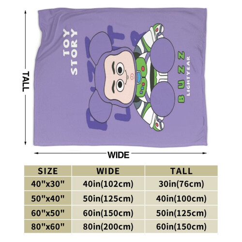Buzz Lightyear plush throw blanket 50x60 inches 2