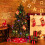 Christmas burlap tree skirt red rustic 30 inch 7
