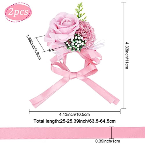 Rose Wrist Corsage Purple 2 Pack 1