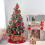 Christmas burlap tree skirt red rustic 30 inch 8