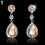 Women's rhinestone teardrop dangle earrings 1 pair 2