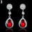 Women's rhinestone teardrop dangle earrings 1 pair 3