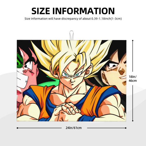 Dish Drying Mat Dragon Ball Z Microfiber 18x24 Inch 2