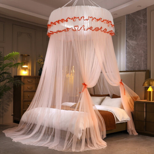 Princess Bed Canopy Double Layer Sheer Mesh Dome 1