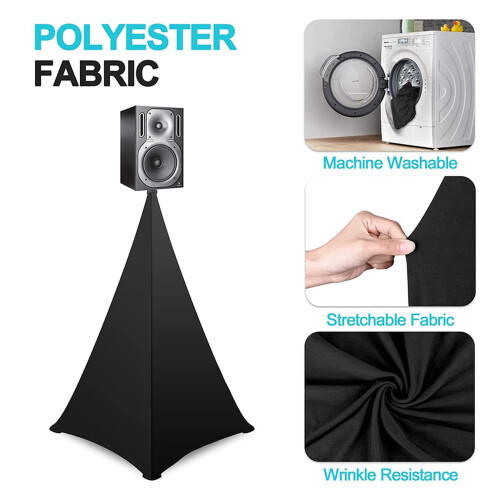 Speaker Stand Cover Black 360 4-Pack 2